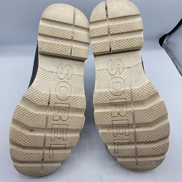 Sorel Lennox Chelsea Womens 8.5 Waterproof Boots Black Chalk Pull On Shoes - Picture 10 of 12